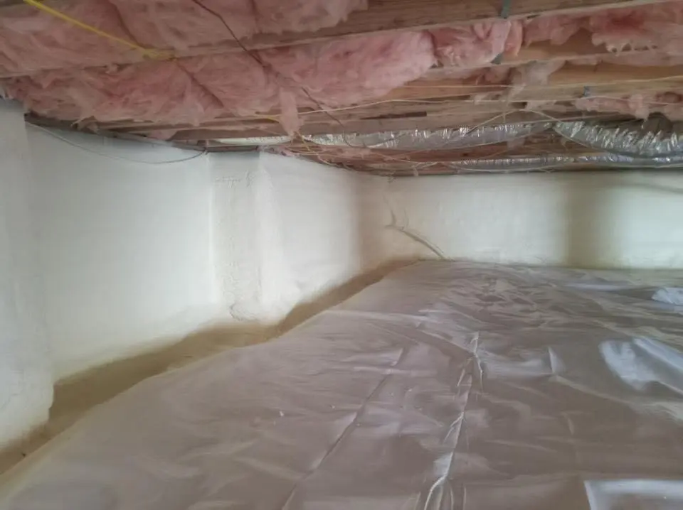 Crawl space encapsulation with closed-cell spray foam for Attic Insulation in Coffeyville